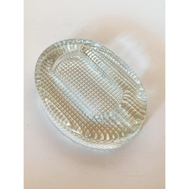 Italian 1960s Textured Italian Glass Ashtray Catchall For Sale - Image 3 of 10