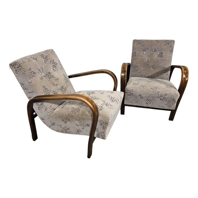Armchairs by K. Kozelka and A. Kropacek, 1950s, Set of 2 For Sale