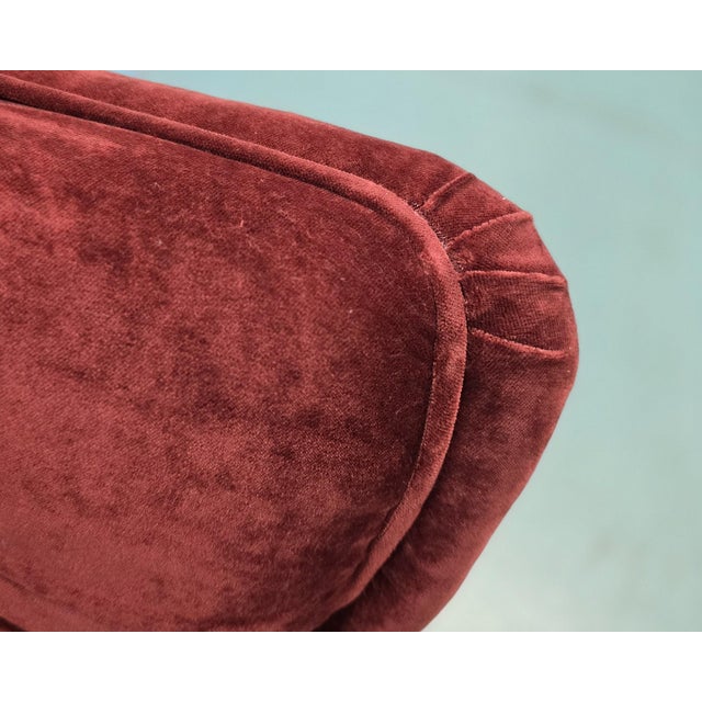 Burnt Orange Late 20th Century Tuxedo Sofa | Baker Furniture For Sale - Image 8 of 13