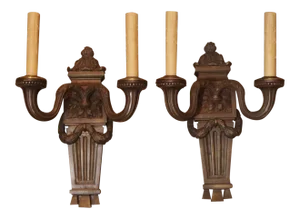 19th Century Neoclassical Bronze Sconces - Pair