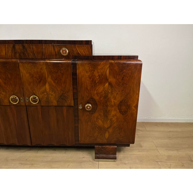 Mobile Sideboard in Burl Wood, 1940s For Sale - Image 4 of 9