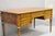 Vintage French Louis XVI Style Burl Walnut Tooled Leather Top Writing Desk For Sale - Image 9 of 18