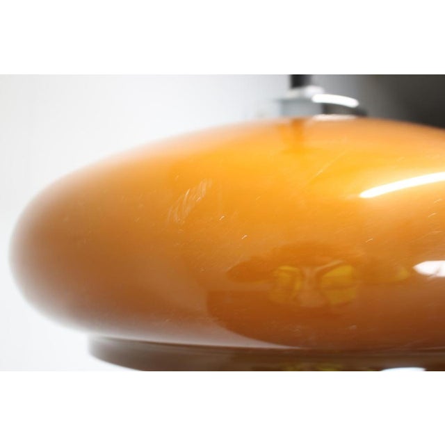 Mid-Century Adjustable Glass Pendant Lamp, Europe, 1970s For Sale - Image 6 of 12