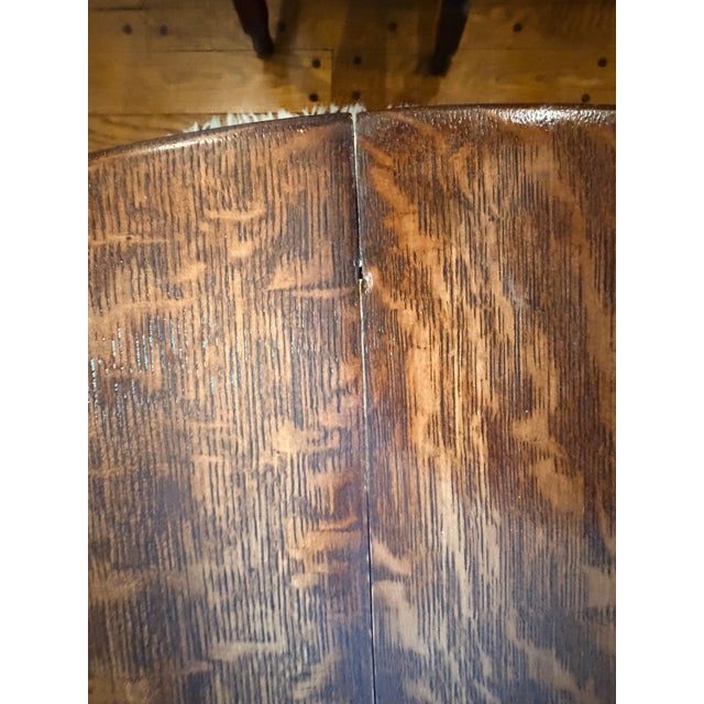 Late 19th Century Oak Pedestal Extension Dining Table With Carved Skirt and Sculpted Griffin Legs Attributed to R. J. Horner & Co. For Sale - Image 12 of 13