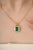 1920s Style Inspired 2.5 Carat Emerald & Channel Set Diamonds 14k Gold Pendant For Sale In New York - Image 6 of 11