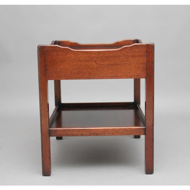 Brown Antique Mahogany Side Table For Sale - Image 8 of 10