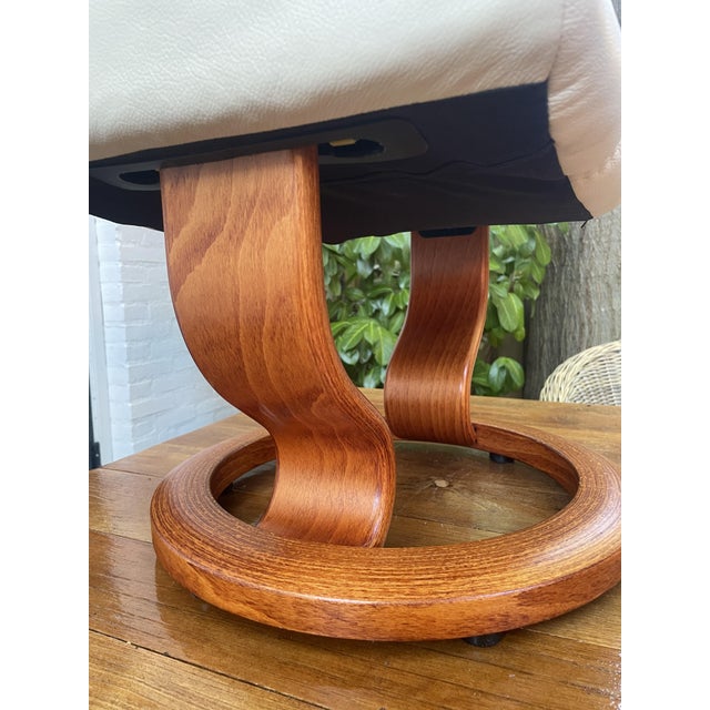 Leather Ottoman by Ekornes Stressless, 2010s For Sale - Image 12 of 17