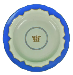 19th Century Traditional Ceramic Armorial 'W' Gilt Platter