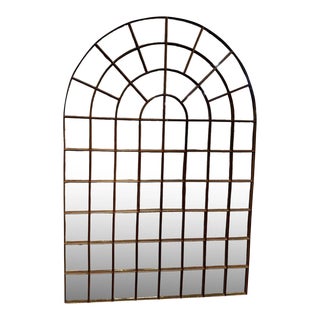 Huge Paul Ferrante Wrought Iron Arched Mirror For Sale