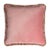 Happy Pink Velvet Cushion with Multi-Colored Fringe by Lorenza Briola for LO DECOR For Sale
