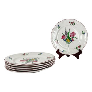 Vintage Dinner Plates from KG Luneville, 1980s, Set of 6 For Sale