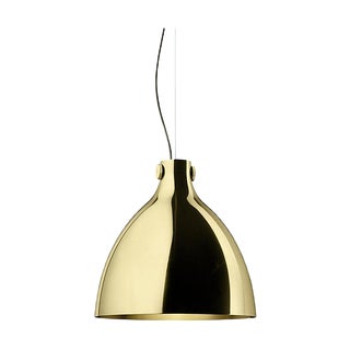 Round Suspension Lamp in Polished Brass by Elisa Giovannoni For Sale
