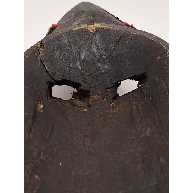 Authentic Marka African Mask Mali - Hammered Brass & Copper Over Wood Tribal Art For Sale - Image 10 of 18