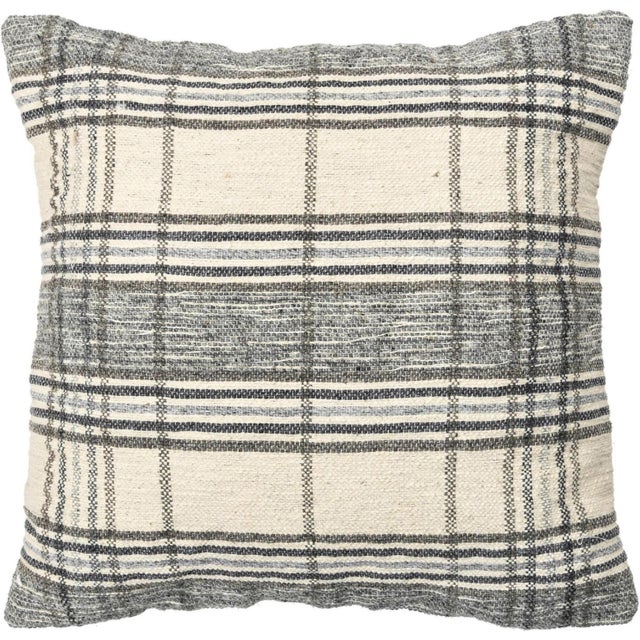 Elevate your home's look with a chic Modern Wool and Cotton Pillow, meticulously handmade with opulent materials, in a 20"...