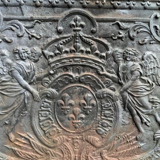 Mid 19th Century French Chimney Fireback, 1850s For Sale - Image 5 of 15