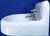 White 1952 Vintage Kohler High-Back Porcelain & Cast Iron Rounded Front Sink For Sale - Image 8 of 13