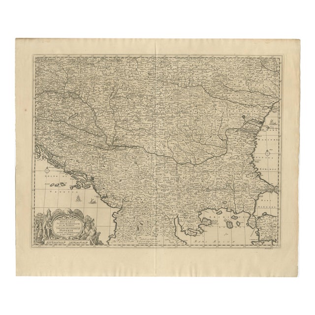 Large Map of the Habsburgottoman War by Aeg, 1729 For Sale