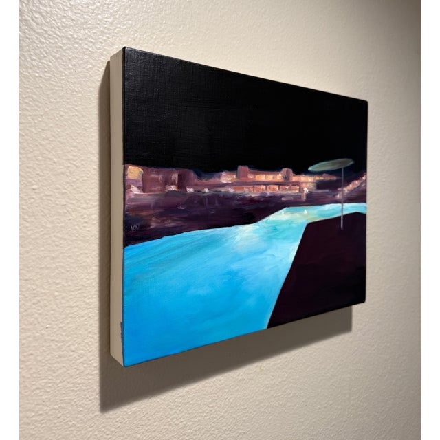 Midnight Pool - Oil on Linen by Kory Alexander For Sale In Los Angeles - Image 6 of 6