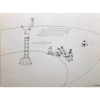 (after) Alexander Calder, Alexander Calder Circus Reproduction Lithograph After a Drawing, 1964 For Sale