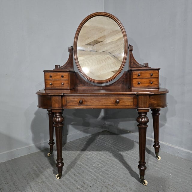 Victorian Mahogany Dressing Table, 1880 For Sale - Image 4 of 11