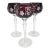 Late 20th Century Ajka Marsala Ruby Overlay Hand-Cut Crystal Hock Wine Goblet, Hungary 8" - Set of 3 For Sale
