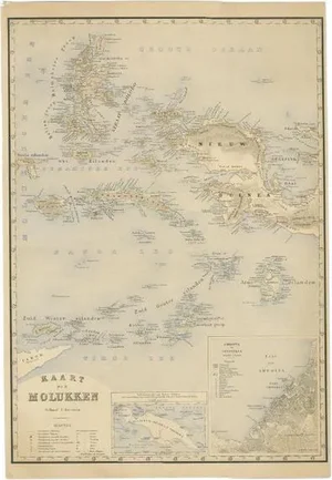 Antique Map of the Moluccas by Stemfoort, 1885