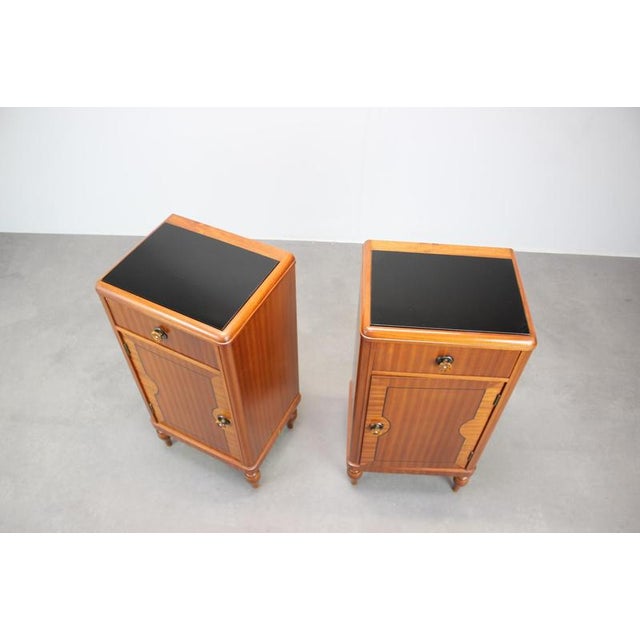 Art Deco Bedside Tables, Former Czechoslovakia, 1930s, Set of 2 For Sale - Image 3 of 18