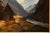 19th Century Continental School Alpine Village Oil Painting, Late 19th Century For Sale - Image 5 of 11