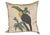 Vintage Linen Toucan & Snail Cushion With Striped Border For Sale In West Palm - Image 6 of 12