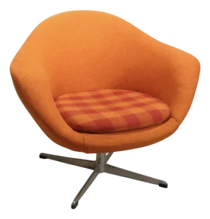 Mid Century Swivel Pod Chair by Bramminge Mobelfabrik C. 1950/60's