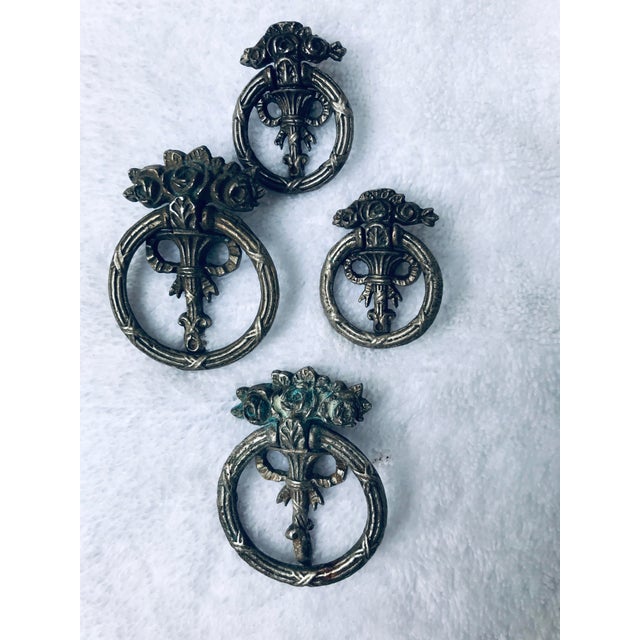 Late 18th Century Rococo French Ring Pulls - Set of 4 For Sale - Image 4 of 4