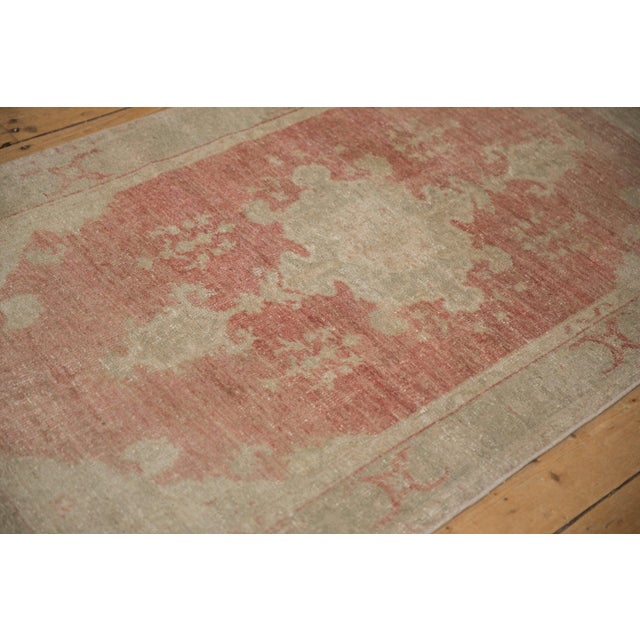 Ruby Red Vintage Distressed Oushak Rug - 3'3" x 5'4" For Sale - Image 8 of 8