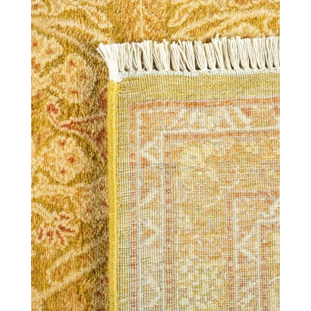 2000 - 2009 Mogul, One-of-a-Kind Hand-Knotted Area Rug in Green, 6' 1" x 8' 7" For Sale - Image 5 of 8