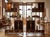 Wood Pair Asian Inspired Asymmetrical Light Brown Shelving Display Cabinet Divider For Sale - Image 7 of 13