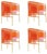 Orange Rose Caribe Dining Chairs by Sebastian Herkner, Set of 4 For Sale