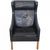 2204 Wing Chair in Black Leather by Børge Mogensen, 2020 For Sale - Image 16 of 16
