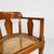 Wood Italian Art Nouveau Wood and Straw Tub Chair, 1930s For Sale - Image 7 of 18