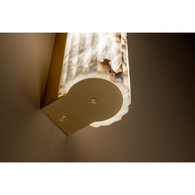 Roller WS Small Wall Lamp by United Alabaster For Sale - Image 12 of 16