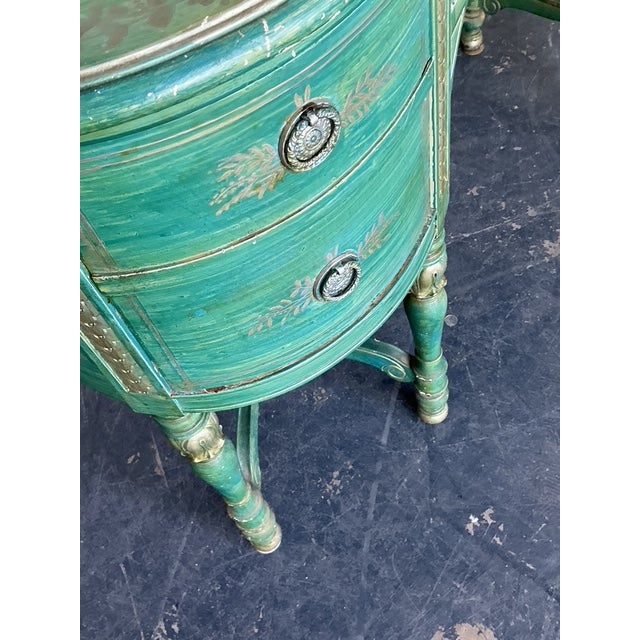Vintage Distressed Mirrored Vanity and Chair For Sale In West Palm - Image 6 of 12