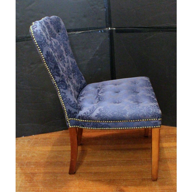 Traditional C. 1920 Georgian Style Set of Four Upholstered Side Chairs For Sale - Image 3 of 7