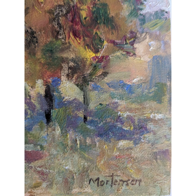 Wood Original Impressionist Fall Farmland Landscape Oil Painting Framed For Sale - Image 7 of 9