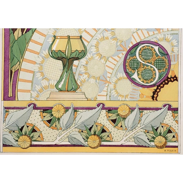 1880s Art Nouveau French Decorative Floral Design