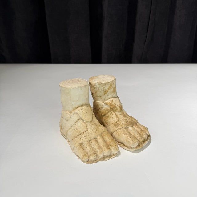 Antique Style French Plaster Sculptor’s Study - Sandler Feet Fragment For Sale - Image 9 of 10