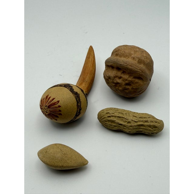 Asian Ying Zisha Plate With Miniature Fruits and Nuts Sculptures For Sale - Image 3 of 9