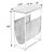 Modern Edie 17.5 in. W Rectangular Marble and Leather Narrow Magazine Side Table, Green Marble For Sale - Image 3 of 7