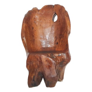 Hand-Carved Wooden Tree Trunk Chair, 1970s For Sale