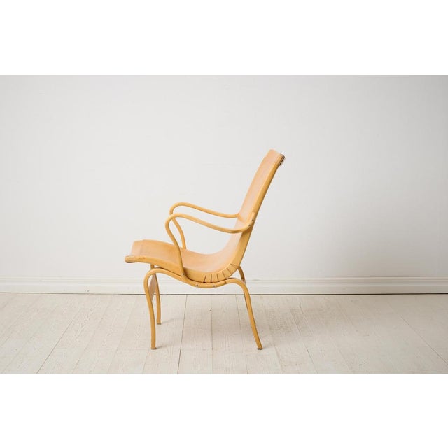 Scandinavian Modern Eva Chair in Light Leather by Bruno Mathsson, 1960s For Sale - Image 3 of 9