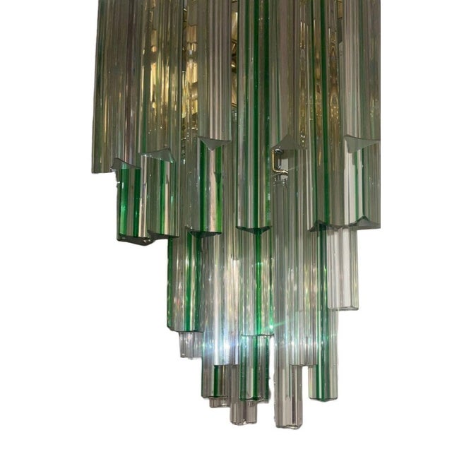 1960s Italian Venini Murano Crystal Tri-Glass Prism Wall Sconces - Set of Four For Sale - Image 9 of 9