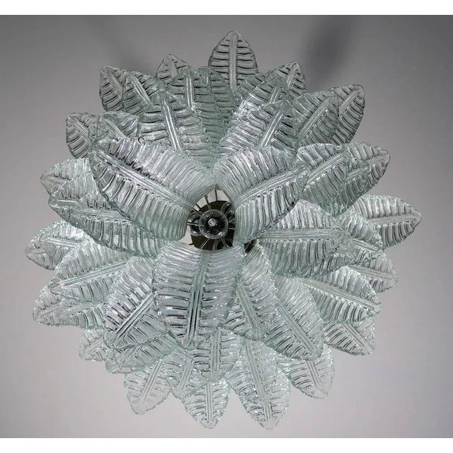 Italian Chandelier with Leaves from Barovier & Toso For Sale - Image 10 of 11