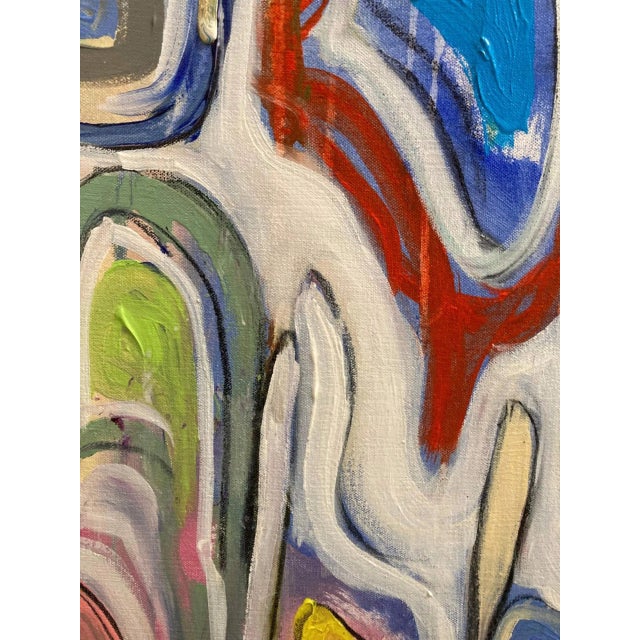 Contemporary "Lost Languages #5" Contemporary Abstract Mixed-Media Painting by Guy Lyman For Sale - Image 3 of 9